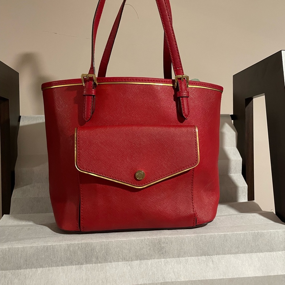 Red Michael Kors bag